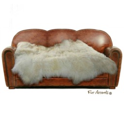 Plush Faux Sheepskin Rug - White Shag Throw, Usa Made - thumbnail 2