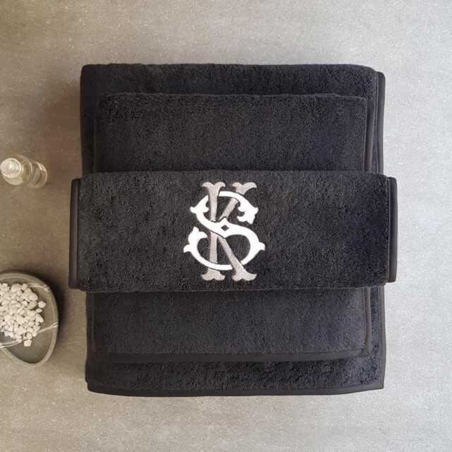 Personalized Egyptian Cotton Bath Towels - Heavyweight Italian Terry, Custom Monogram Embroidery - image 1