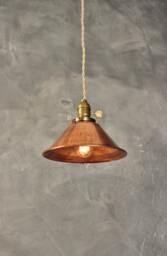 Copper Cone Shaded Pendant Light - Vintage Industrial Hanging Ceiling Lamp Chandelier