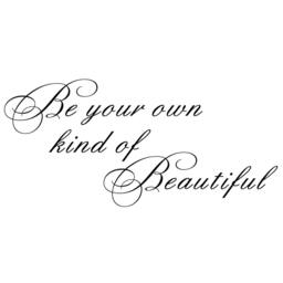 Wall Decal Be Your Own Kind Of Beautiful Girl Teen Room Decor Inspirational Vinyl - Removable Sticker 086 - thumbnail 3