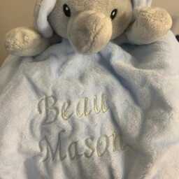 Personalised Embroidered Comforter - Custom Name Baby Shower Gift Newborn Keepsake Present - thumbnail 4