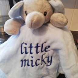 Personalised Embroidered Comforter - Custom Name Baby Shower Gift Newborn Keepsake Present - thumbnail 3