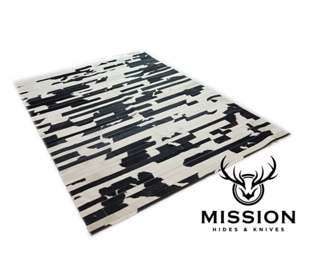 stripes Cowhide Patchwork Rug 6 X 8 Ft Tapis Peau De Vache - image 1