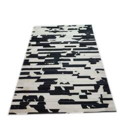 stripes Cowhide Patchwork Rug 6 X 8 Ft Tapis Peau De Vache - thumbnail 2