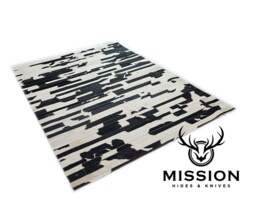 stripes Cowhide Patchwork Rug 6 X 8 Ft Tapis Peau De Vache - thumbnail 1
