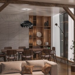 Birch Plywood Pendant Light - Modern Wood Chandelier, The Circus 600 - thumbnail 4