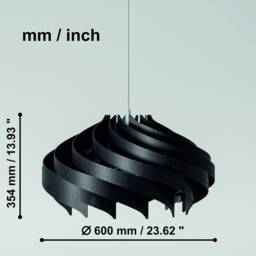 Birch Plywood Pendant Light - Modern Wood Chandelier, The Circus 600 - thumbnail 3