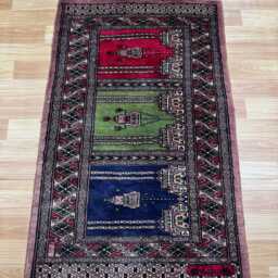 2x4 Multicolor Bokhara Rug - 0.60x1.20 Bedroom Luxury Area Turkish Fine Quality Afghan - thumbnail 2