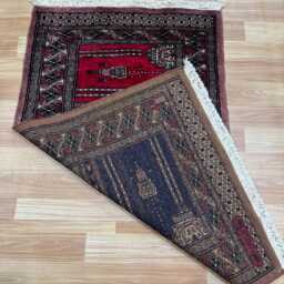 2x4 Multicolor Bokhara Rug - 0.60x1.20 Bedroom Luxury Area Turkish Fine Quality Afghan - thumbnail 4