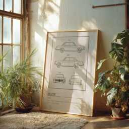 Bmw 1600 1963 Patent Art Print Vintage Car Enthusiast Gift - thumbnail 3