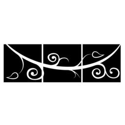 Elegant Vine Swirl Block Image - Wall Decal Custom Vinyl Art Stickers - thumbnail 2