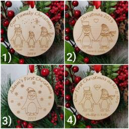 Snowflake Name Christmas Tree Decoration/Hanger Ornament Bauble, Stocking Filler Gift, Add Any Or Family Name, Many Colours - thumbnail 4