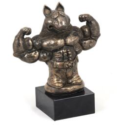 Bull Terrier - Strongman, Dog Marble Statue, Limited Edition, Artdog. Made Of Cold Cast Bronze. Perfect Gift. Limited Edition - thumbnail 1