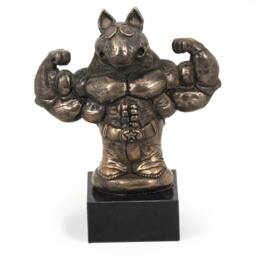 Bull Terrier - Strongman, Dog Marble Statue, Limited Edition, Artdog. Made Of Cold Cast Bronze. Perfect Gift. Limited Edition - thumbnail 2