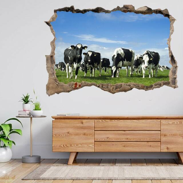 Buffalo in Field Natural 3D Smashed View Wall Sticker Poster Decal A921 - image 1