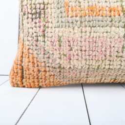 Vintage Turkish Kilim Lumbar Pillow Cover 12x24 Inch, Handmade - thumbnail 2