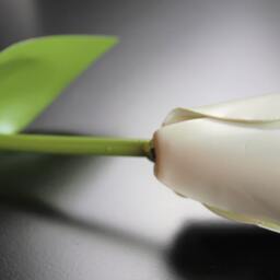 Metal Tulip, White Flower, Graduation Gift, Mother's Day, Mothers Personalized Day Gift - thumbnail 2