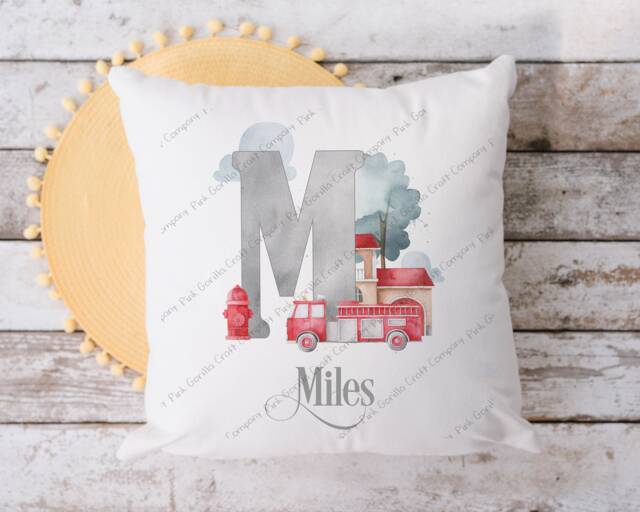 Fire Engine Cushion, Truck Pillow, Gift, Engine, Gift For Little Boy, Boys Cushion, Theme - image 1