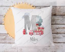 Fire Engine Cushion, Truck Pillow, Gift, Engine, Gift For Little Boy, Boys Cushion, Theme - thumbnail 1