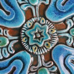 Mandala Wall Art With Spiritual Design, Meditation Art, Gift Yoga For Deco, Tile, #5 Cutout 27, 5cm Turquoise - thumbnail 3