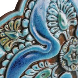 Mandala Wall Art With Spiritual Design, Meditation Art, Gift Yoga For Deco, Tile, #5 Cutout 27, 5cm Turquoise - thumbnail 2