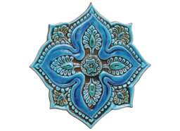 Mandala Wall Art With Spiritual Design, Meditation Art, Gift Yoga For Deco, Tile, #5 Cutout 27, 5cm Turquoise - thumbnail 1