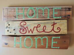 Home Sweet Pallet Wood Sign Small Country Decor Wall Hanging Rustic Sage Green - thumbnail 1