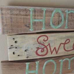 Home Sweet Pallet Wood Sign Small Country Decor Wall Hanging Rustic Sage Green - thumbnail 3