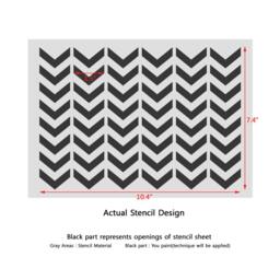 Chevron Stencils Template -Small Scale - For Crafting Furniture Diy Wall Decor #2 - thumbnail 2