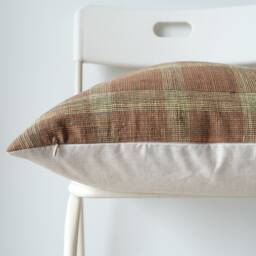 Brown Neutral Hemp Hand Woven Pillow Cover - thumbnail 3
