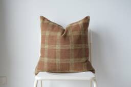 Brown Neutral Hemp Hand Woven Pillow Cover - thumbnail 1