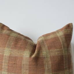 Brown Neutral Hemp Hand Woven Pillow Cover - thumbnail 2