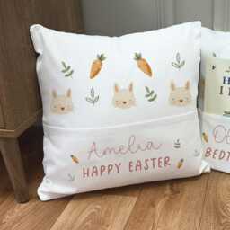Personalised Easter Story Book Cushion - Gifts Decor Bedtime Pillow Bunny - thumbnail 2