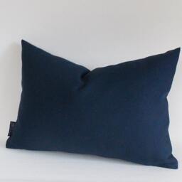 Navy Blue Cotton Canvas Lumbar Pillow Cover - All Sizes - thumbnail 4