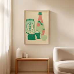 Korean Snack Poster, Onigiri Print, Convenience Store Wall Art - thumbnail 3