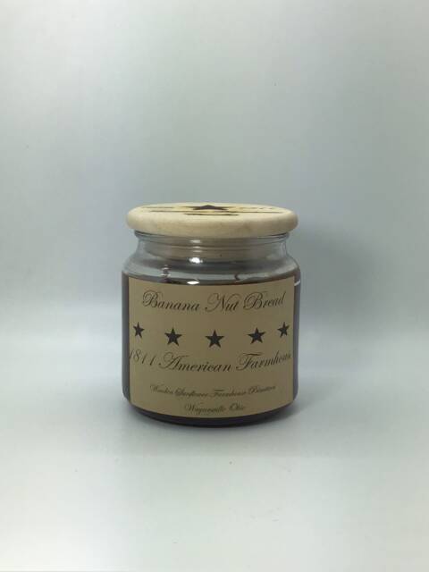 Banana Nut Bread Highly Scented Candle/Apothecary Jar 10 Oz/Paraffin Wax/Farmhouse Candle/Hand Poured Candle/Country-Primitive Candle - image 1