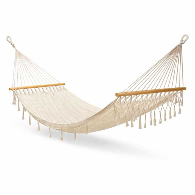 Natural Color American Hammock Made With Thick Cotton/Nylon Thread Customs Taxes Included - image 1