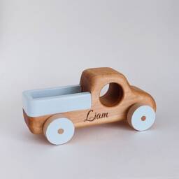 Personalized Wooden Truck Toy - Toddler Gift Handmade Wood Nursery Decor