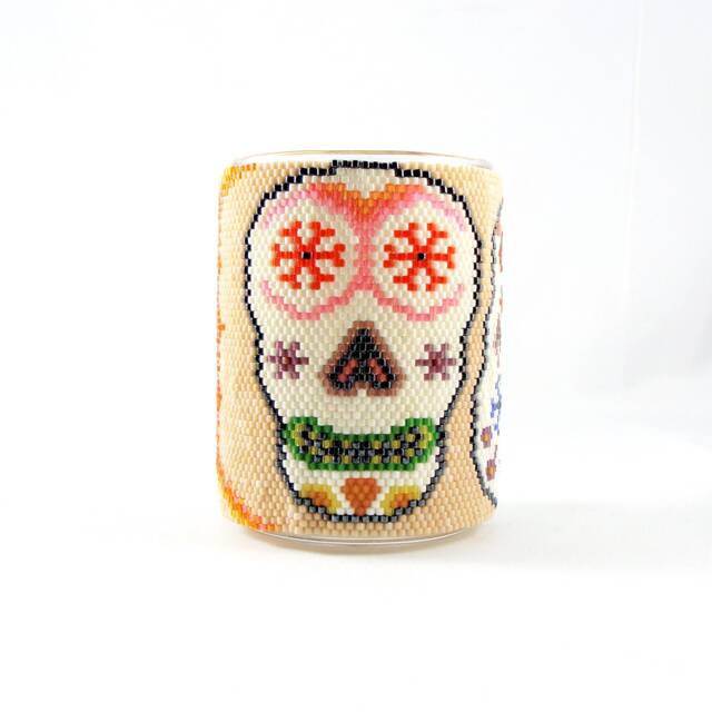 Pin Wheel Eyes Day Of The Dead Votive Wrap - image 1