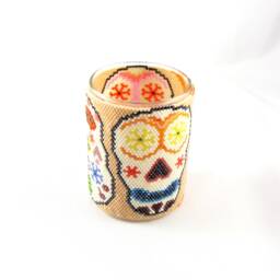 Pin Wheel Eyes Day Of The Dead Votive Wrap - thumbnail 3