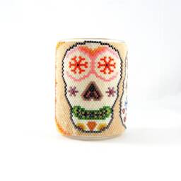Pin Wheel Eyes Day Of The Dead Votive Wrap - thumbnail 1