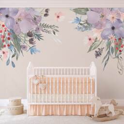 Peony Flower Wall Stickers - Large Floral Decals With Butterflies | Peel & Stick, Removable | 15.7x35.4 Inches - View #6