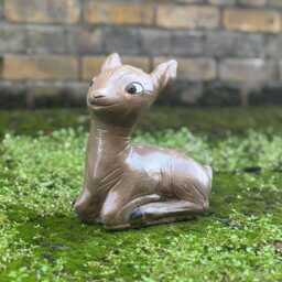 Concrete Baby Deer Sculpture Garden Wild Animal Figure Cement Statue Handmade Lawn Ornament Stone Decor Yard Art Lover Gift - thumbnail 1