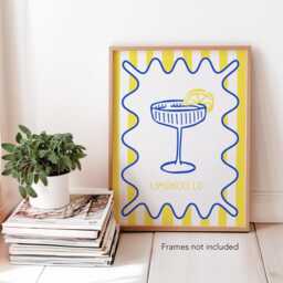 Limoncello Print, Italian Summer Wall Art, Colourful Kitchen Dining Room Vibrant Art Poster, Trendy Gallery Print - thumbnail 2