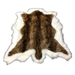 Faux Fur Deer Pelt Rug - Plush Shag, Handmade in Usa - thumbnail 2