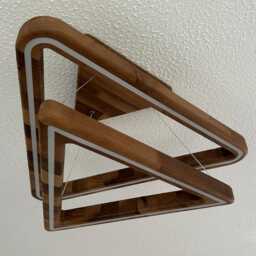 Handcrafted Modern Led Ceiling Light, Walnut Pendant Light Ivylux Trianglux Series - thumbnail 3