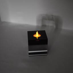 "Square Acrylic Led Candle Stand ""Zebra" - thumbnail 2