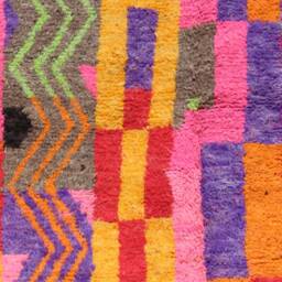 Handmade Moroccan Wool Rug Abstract Berber Design - thumbnail 3