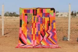 Handmade Moroccan Wool Rug Abstract Berber Design - thumbnail 1