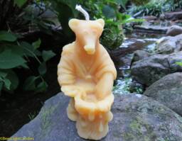 Big Bear With Honey Candle/Made 100% Natural Beeswax Gift Birthday Party Present Animal Bears Bath Robe